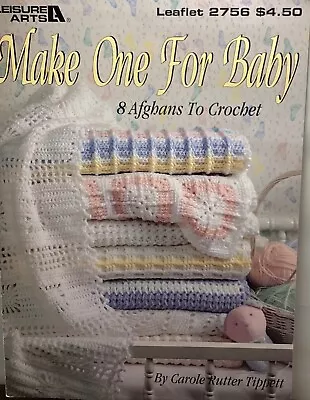 Make One For Baby Crochet Pattern Leaflet ~ 8 Baby Afghans To Crochet • $6.95