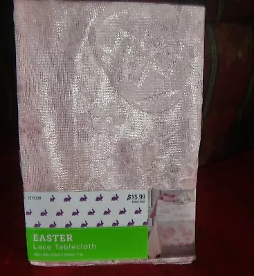 Hobby Lobby  Easter Pink  Lace Tablecloth  60  X 84    • $15.99