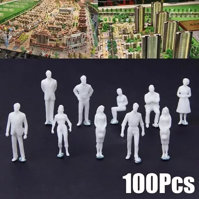 £4.81 • Buy 1:75 Scale OO Gauge 00 Model Railway Unpainted Figures People -Pack Of 100