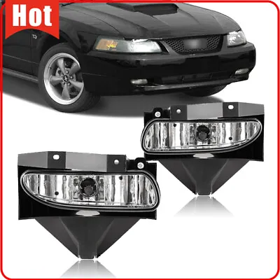 Fit 1999-2004 Ford Mustang GT V6 Front Bumper Halogen Fog Lights Driving Lamps • $28.99