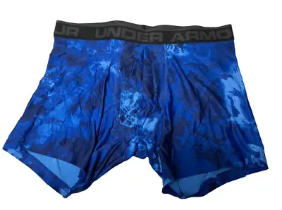 Under Armour Boxers Mens Medium BoxerJock O Series 6 Inch Blue Camouflage • $23.99