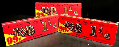 $4.69 • Buy JOB  Original  Orange  1 1/4 Slow Burning Rolling Papers 3 Packs 24pp FREE2Ship!