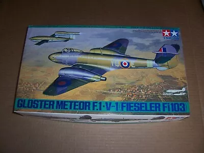 1/48 Tamiya  Gloster  Meteor F.1 British Jet  W/ V-1 Flying Bomb  Resin & Ref. • $17.99