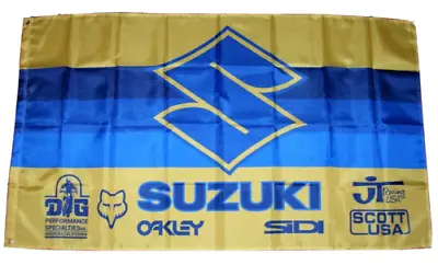 Suzuki Motorcycle 3'x5' Flag Banner Man Cave Scott Usa Jt Racing Fast Shipping • $14.94