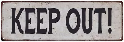 KEEP OUT! Vintage Look Rustic Metal Sign Chic Retro 106180035059 • $49.95