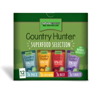 Natures Menu Country Hunter Superfood Selection Pouches For Dogs 150g Dog Food • £18.85