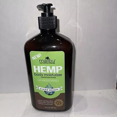 Malibu Hemp Body Moisturizer Clean Beauty 18 Oz • $19.99