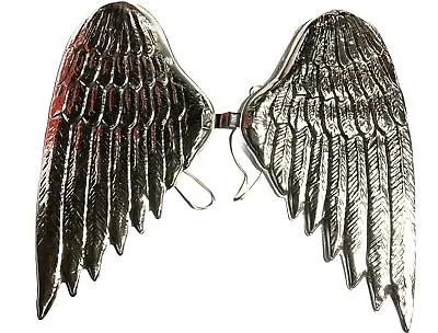 Silver Angel Wings Fancy Dress Costume Accessory Ladies Adult / Child Nativity • £4.89