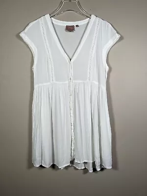 Anthropolgie Vanessa Virginia Womens Medium Babydoll Shirt Boho Chic Pockets • $15.84