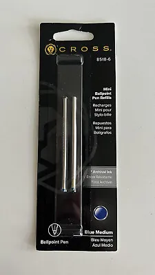 Cross Mini Ballpoint Pen Refills Blue Medium 8518-6 • $11