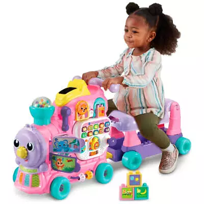 VTech 4-in-1 Alphabet Train Pink Ride On • £74.99