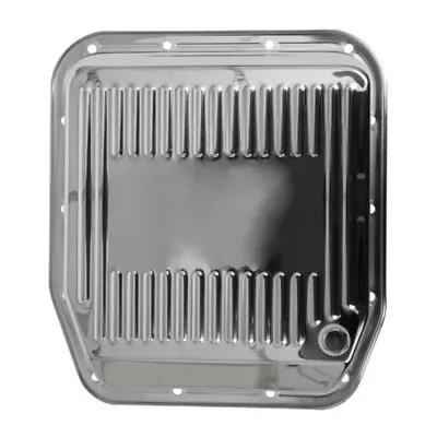 80-93 Ford Transmission Pan Aod Stock Steel Chrome Finned Mustang Crown Vic • $89.95