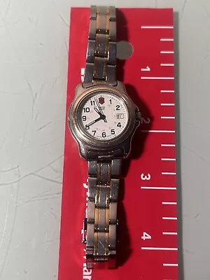 Vintage Women’s Swiss Army Wrist Watch 2 Tone Stainless Steel With Gold Accents • $20