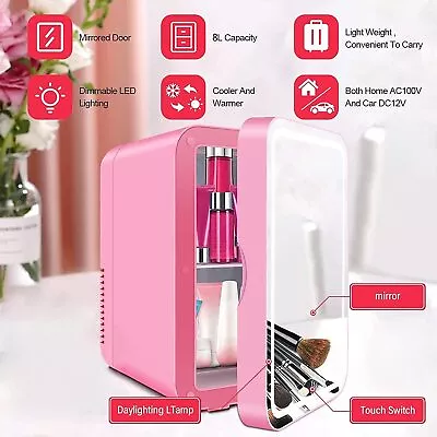 $65.54 • Buy Mini Fridge 8L Portable Thermoelectric Cooler Warmer Refrigerators For Skincare