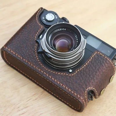 Fit For Leica CL Handmade Real Cow Leather Camera Half Case Bag Cover Protection • $42.29