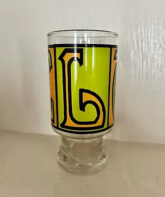 Vintage ANCHOR HOCKING Psychedelic LOVE Drinking Glass Tumbler • $30