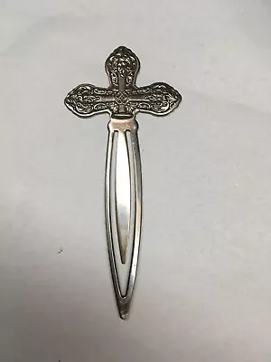 Vintage Wallace Grande Baroque Sterling Silver 3-7/8” Book Mark 13g Cross • $95