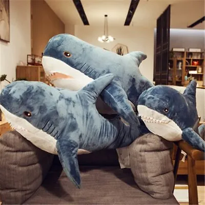 80/100/140cm Giant Shark Skin Plush Toy Soft Shark Skin Semifinished Dolll Gift • $17.13