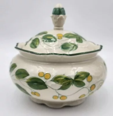 Vintage Mid-Century Porcelain Covered Toureen Dish Bowl & Lid Handmalerei Lemons • $30