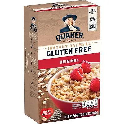 Quaker Instant Oatmeal Gluten Free Original Breakfast Cereal 10 Packets • $12.42