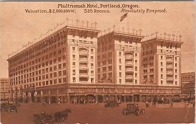 Multnomah Hotel 1912 Posted Portland Oregon Vtg Postcard CP335 • $6.65