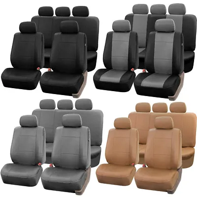 $59.99 • Buy Premium PU Leather Universal Seat Covers For Car Truck SUV Van - Full Set