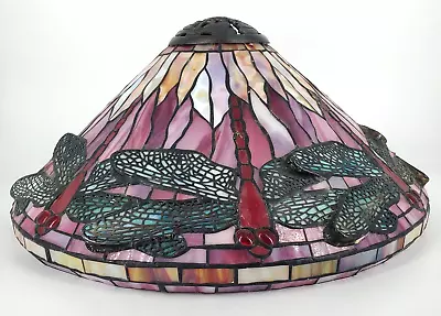 Tiffany Style Stained Glass Dragonfly Victorian Lamp Light Shade 17  SHADE ONLY • $199.99