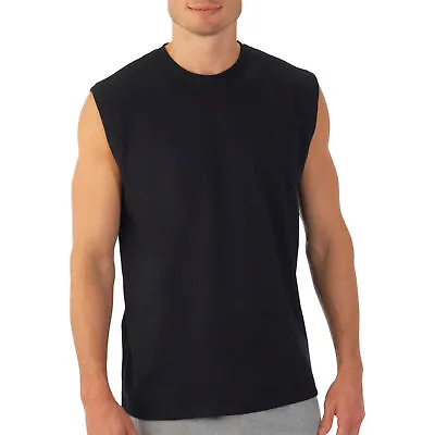 Men's Sleeveless T-Shirt Cotton Muscle Tank Top Solid Blank Workout Summer Gym • $12.75