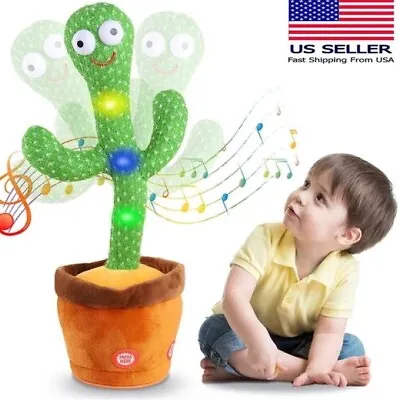 Dancing Cactus Toy Recording Shake With Song + Lights Funny2024 Edition! X2 Pack • $19.88