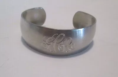 Vintage Pewter Monogramed Cuff 1  Bracelet • $10