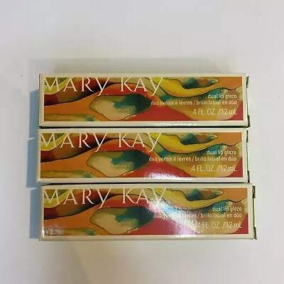 LOT OF 3 Mary Kay Dual Lip Glaze / Lip Gloss Warm Coral #050908 Glistening Sand • $13.45