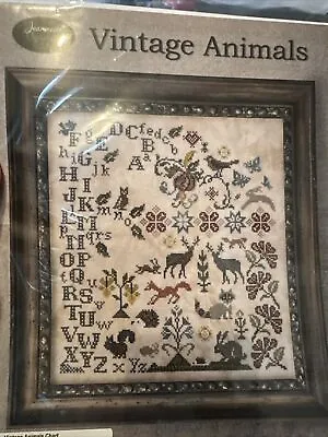 Vintage Animals Sampler Cross Stitch Pattern By Jeannette Douglas • $11