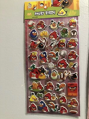 $3.49 • Buy Angry Birds Puffy Sticker Sheet  Pack 2 Scrapbooking Kids Stickers Collection