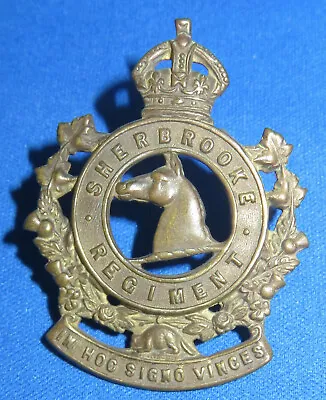 WW2 1940s Vintage Canadian SHERBROOKE REGIMENT CAP BADGE Canada British CEF WWII • $20