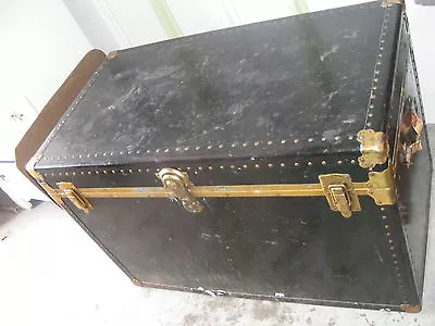 Vintage Black Trunk With Insert • $742.23