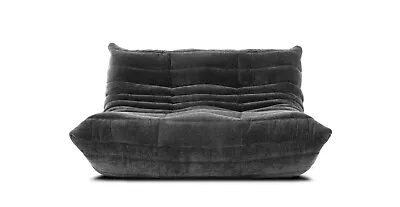 $1999 • Buy TO GO Classic Lazy Sofa Lounge Sofa Chenille Fabric, Dark Grey USA Stock!