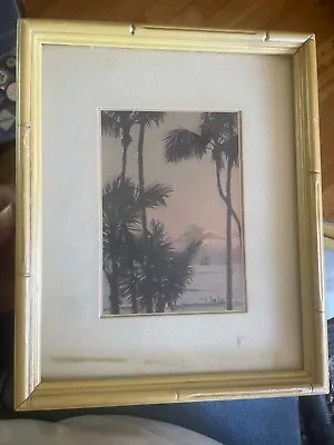Hawaiian Sunset Ron Dorsey Vintage Drawing Of The Sunset • $45