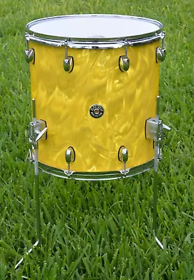 GRETSCH CATALINA CLUB 14  FLOOR TOM In YELLOW SATIN FLAME For YOUR DRUM SET I959 • $531.05