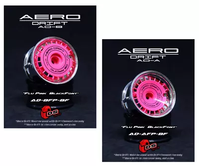 RC Car DS Racing Aero Drift Wheel Inserts For Drift Elements 1:10 Pink (2pcs) • £7.99