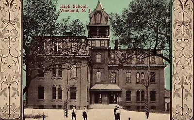 Postcard High School Vineland New Jersey Exterior View Undivided Back • $9.99