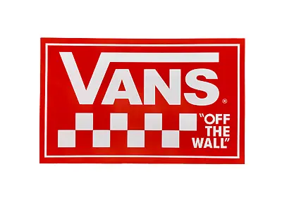 VANS Off The Wall Skateboard Sticker Red Rectangle 5  Sk8 • $6.95