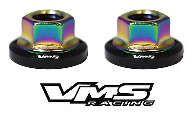 6 Vms Racing Strut Tower Dress Up Black Washers & Neochrome Nuts For Honda • $39.95