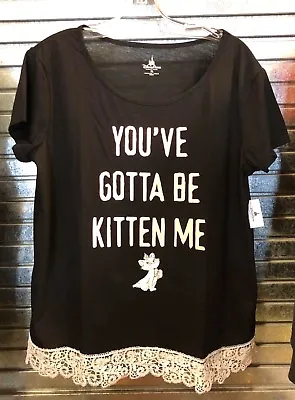 NEW Disney Parks Aristocats Marie You've Gotta Be Kitten Me Women's T-Shirt M/XL • $19.47