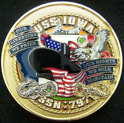 USS Iowa SSN 797 Navy Challenge Coin • $26.99