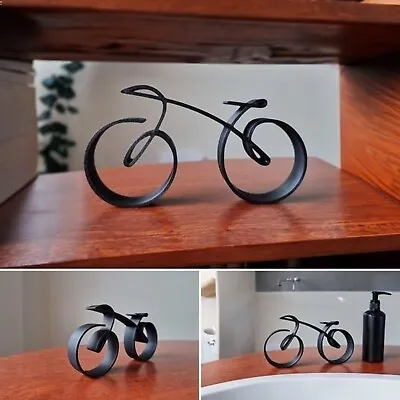  Bicycle Sculpture Home Pendant Art Ornaments Iron Adornment Gift Minimalistic • $25.59