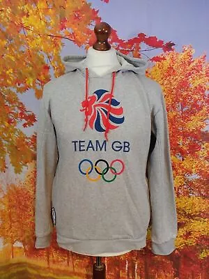 Team GB Grey Marl Spell Out Logo Olympics Hoodie. UK Women's Size Medium • £27