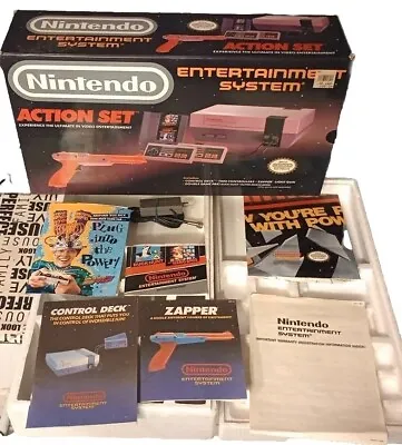 Empty Box - Nintendo Entertainment System Console NES 1987 Action Set-+Foam  • $550