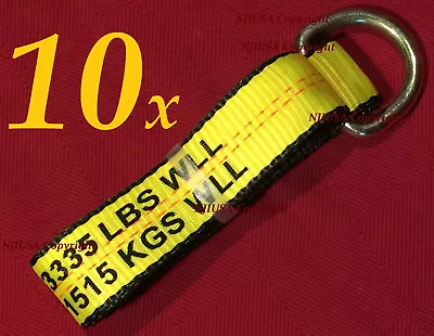 10X 8' Lasso Straps Wrecker Car Hauler Truck Tow Dolly Tire Wheel Tie Down Strap • $118.66