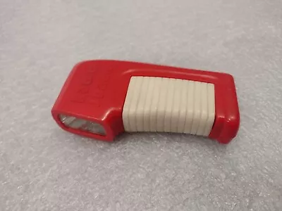 VTG Radio Shack Pocket Flashlight Torch Vertical Grip Red Plastic Battery Power • $8