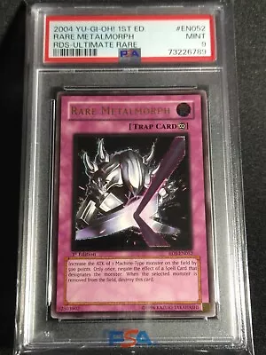 Yugioh - Rare Metalmorph RDS-EN052 1st Edition Ultimate Rare PSA 9 MINT • $90